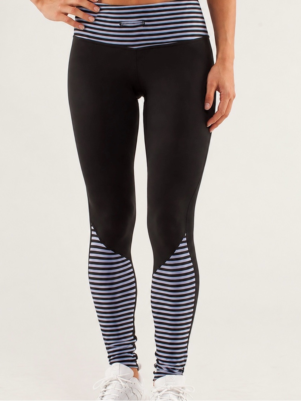 Lululemon Run: Runder Under Pant Classic Stripe Polar Haze Black
